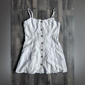 Urban Outfitters Linen-Cotton Blend Mini Button-up Dress Size Medium